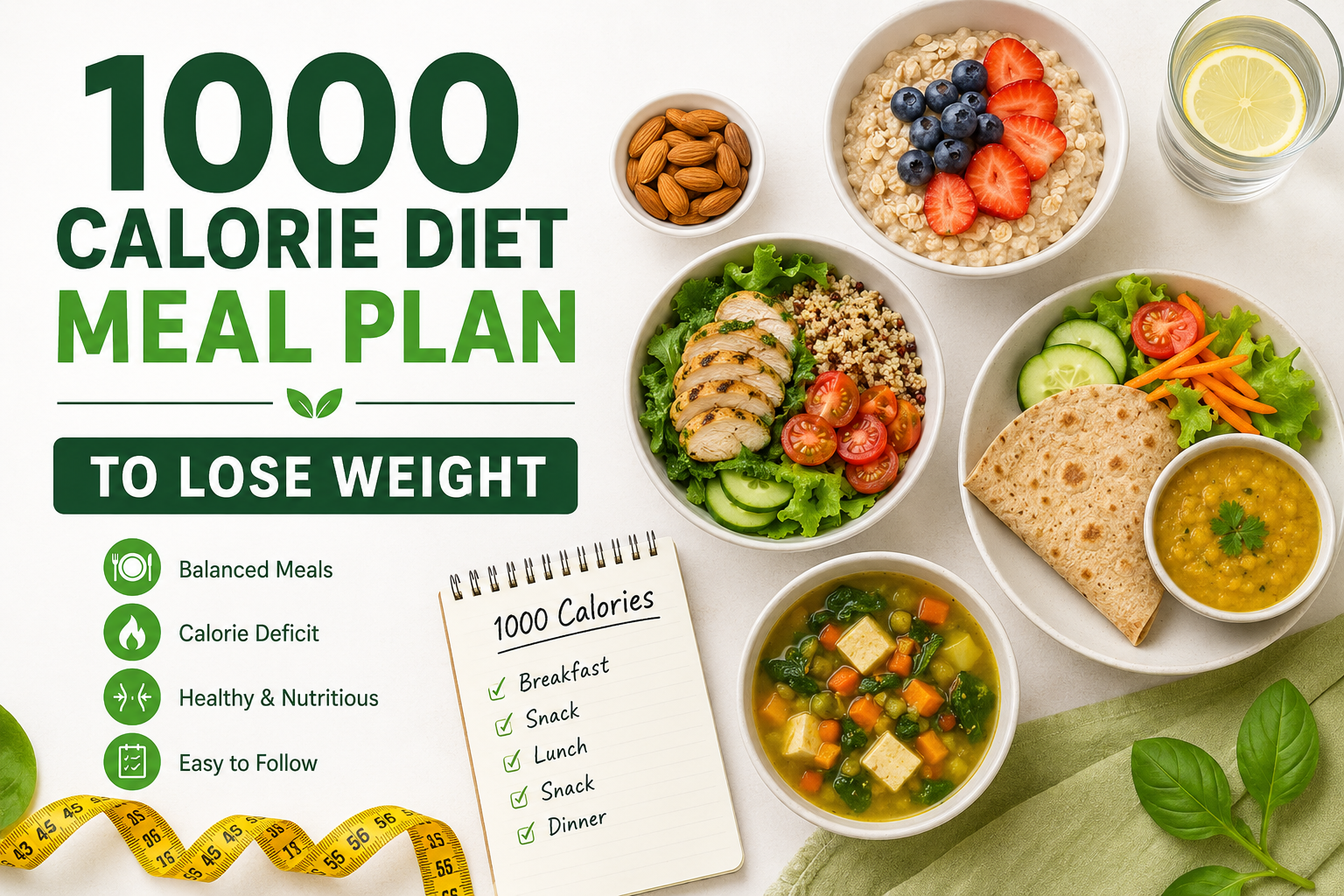 1000 Calorie Diet Meal Plan