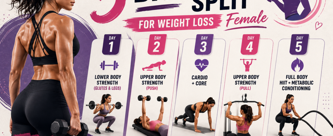 5 Day Workout Split for Weight Loss Female: Your Complete Beginner’s Guide