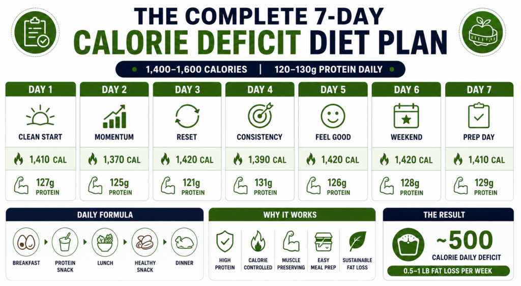 7-Day Calorie Deficit Diet Plan