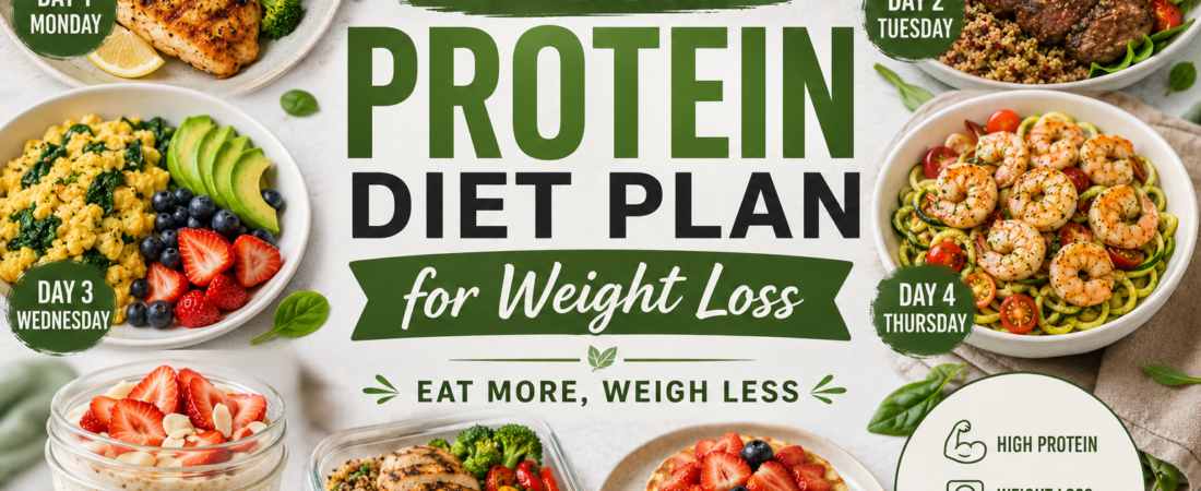 7-Day Protein Diet Plan for Weight Loss: Eat More, Weigh Less