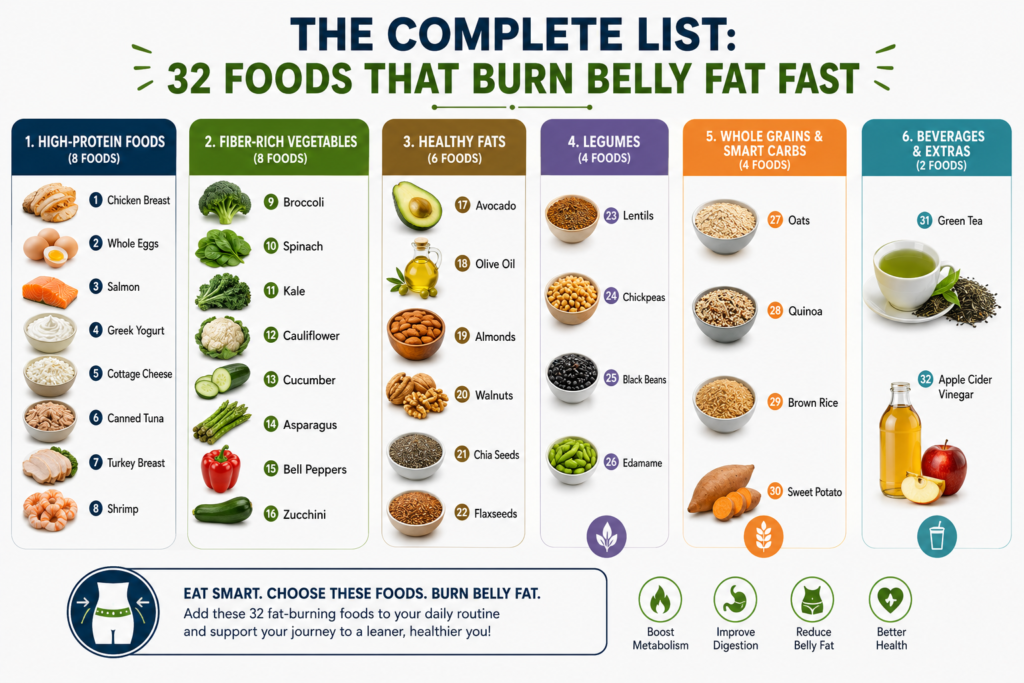 32 Foods That Burn Belly Fat Fast
