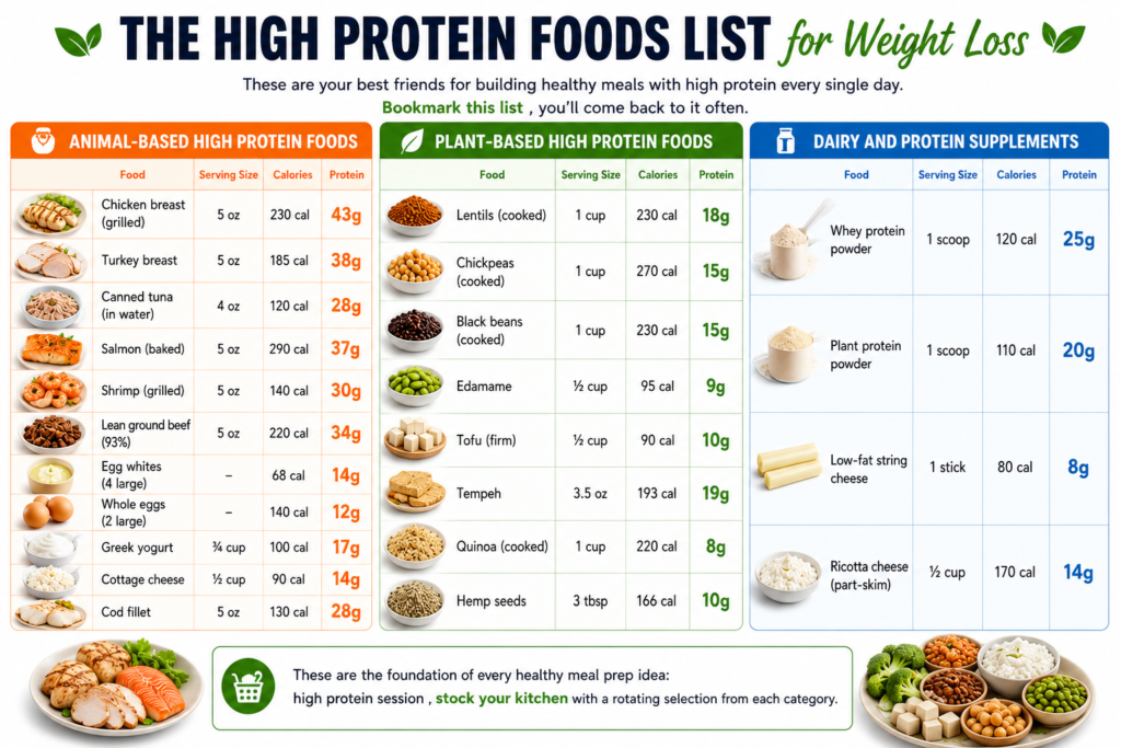 High Protein Meal Ideas for Weight Loss