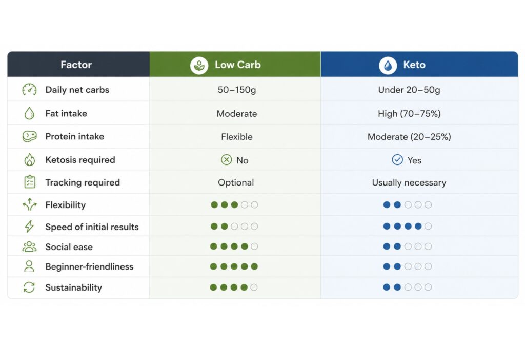 Low Carb vs Keto