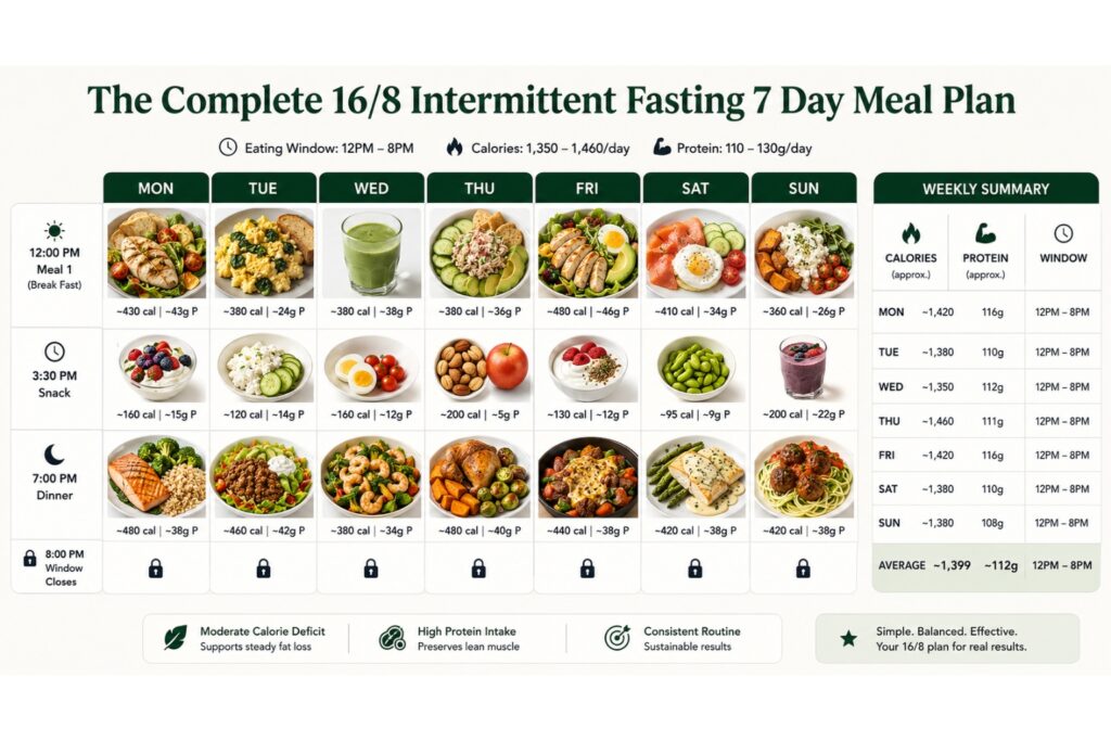 16 8 Intermittent Fasting Meal Plan