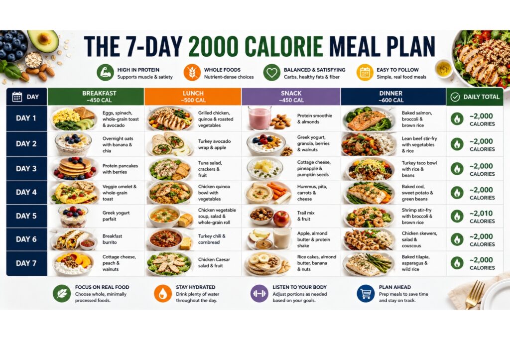  2000 calorie meal plan