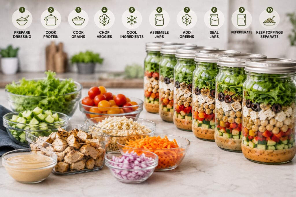 Mason Jar Salad Meal Prep