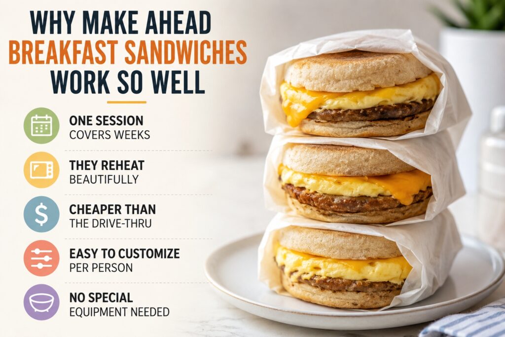 Make Ahead Breakfast Sandwiches